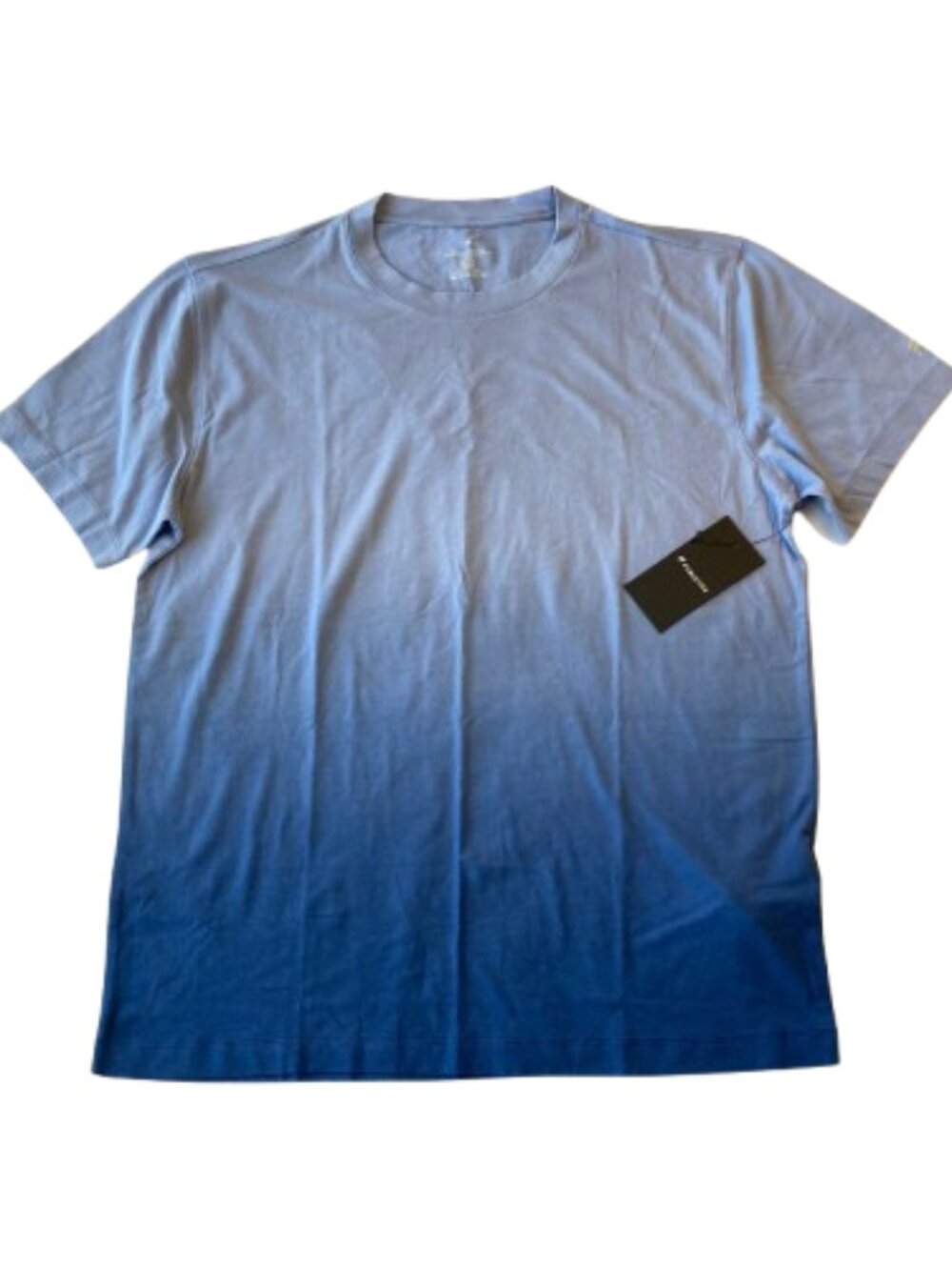 Fabletics The 24-7 Tee Stretch Mens Large L Classic Indigo Ombre NWT